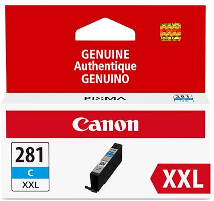 Canon CLI-281 XXL Genuine Cyan Ink Tank, Compatible with TR8520, TS9120,TS8120, TS6120, TS9521C/a, TS9520/a, TS8220, TS6220, TS8320, TS6320, TS702/a, and TR8620/a Series Printers