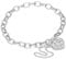 jewellerybox Sterling Silver Belcher Chain Charm Bracelet with Heart Padlock 8 Inches