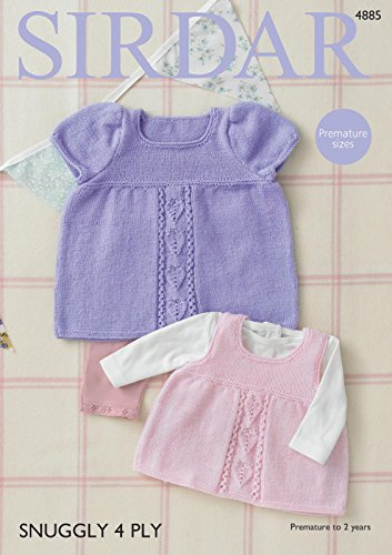 Sirdar Snuggly 4 ply 50g Knitting Pattern - 4885 Dress & Pinafore