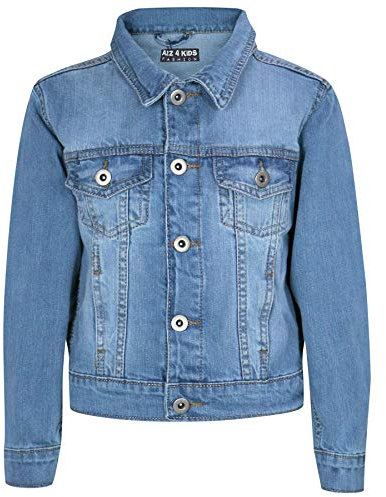 A2Z 4 Kids Boys Denim Jacket Classic Stylish Fashion Coat for Children Durable Cotton Jeans - Boys Denim Jacket J11 Light Blue 9-10