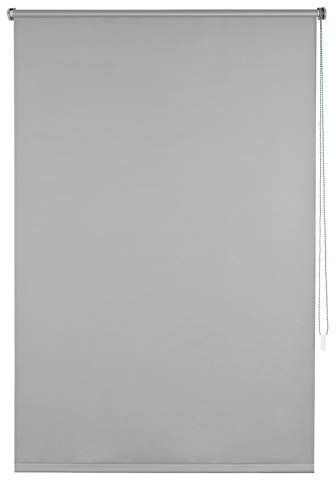 EUGAD Verdunklungsrollo ohne Bohren Thermorollo Klemmfix Seitenzugrollo mit gleichfarbige Zubehör und Beschichtung, Sonnen-, Sicht-Schutz usw. Klemmrollo für Fenster & Türen, Grau 95x160 cm