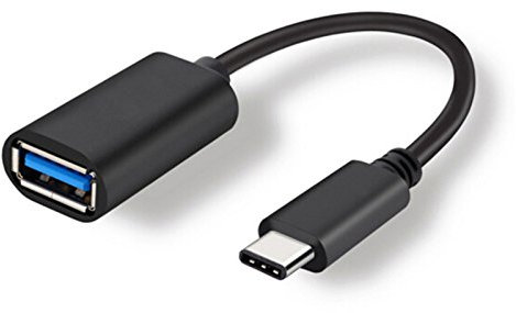 MOELECTRONIX USB 3.1 Type-C OTG adatto per Samsung Galaxy A51 SM-A515F/DSN | Adattatore USB-A cavo USB femmina convertitore tipo C | nero