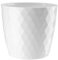 KORAD Cristal Indoor Flower Pot Covers without Drainage Holes. Round, Plastic Plant Pots Container for all Houseplants. 9 Modern Colours and 7 Sizes (18 cm - 7 inches, White)