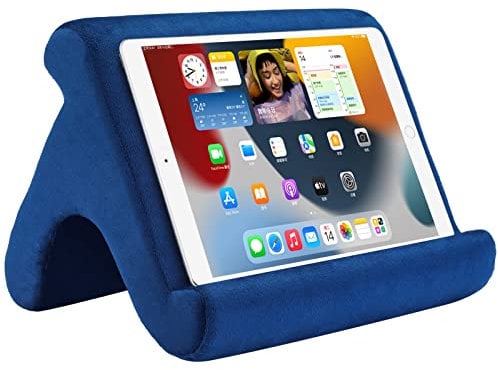 SAMHOUSING Tablet Halter Kissen Ständer Kissenhalter Halterung Universal iPad Tablet-Halterung Mehrwinkel Bett kompatibel mit Allen Tablets, Telefonen und Elektronische Bücher(Navy)