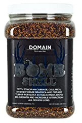 Domain Outdoor Bombshell Food Plot Seed for Deer, 1/2 Acre, Designed to Handle The Toughest Conditions, Quick Establishment - Ethiopian Cabbage, Forage Collards, Hybrid Forage Brassica, Forage Turnip