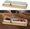 Cepewa Servierset 3tlg. Tablett 2 Schalen | Bambus Porzellan 25x10,5x4,5cm | Schüssel Snackschale Servierschale