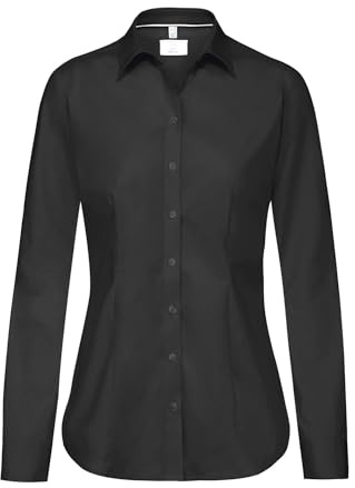 GREIFF Corporate Bluse Premium Damen Oeko TEX® Schwarz 44