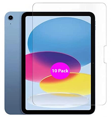 10x Tempered Glass Screen Protector for Apple iPad 10th Gen 10.9 2022 2023 Bulk