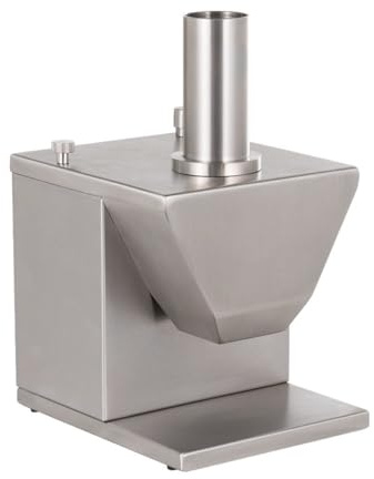 GastroHero Currywurstschneider, elektrisch, 230 V, Edelstahl CWSE-ECO | Einfüllschacht 45 mm, Schnittbreite 5 - 30 mm, Sicherheitsschutzschalter, 292 U/min Schnittgeschwindigkeit