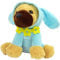 Kögler 75999 - Labertier Mops Benny mit Hasenpullover, ca. 18 cm groß, nachsprechende Plüschfigur mit Wiedergabefunktion, plappert alles witzig nach und bewegt sich