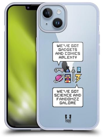 Head Case Designs Gadgets Y Fandom Nerdy Pixel Art Caso de Gel Suave Compatible con Apple iPhone 14 Plus