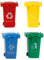 ULTECHNOVO Juguete De Botes De Basura para Camión De Basura: 4 Uds De Juguete De Bote De Basura En Miniatura, Mini Vehículos En La Acera, Cubo De Basura, Juegos De Botes De Reciclaje