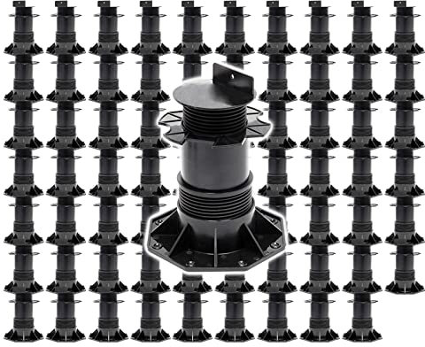 XPOtool Set 70x Stelzlager für Terrassen, 2700kg, 137-215mm, höhenverstellbare Stellfüße für Terrassendielen, Platten und Planken