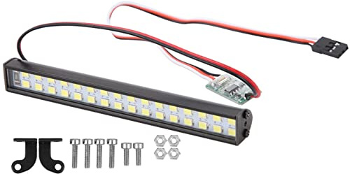 Oumefar RC LED Lichtleiste, 32 Stück Lampenperlen RC Auto Dachlampe RC Crawler Universal LED Lichtleiste Zubehör Länge 100 Mm RC Zubehör