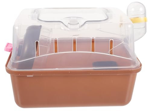 PATKAW Sac de transport pour hamster Cage portable pour hamster cochon de mer naine Sac de voyage pour souris Sac de voyage avec bouteille d'eau Cage pour animaux de compagnie pour petits animaux