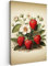 MuchoWow© Leinwand Bilder Klein 20x30 cm Mini Wanddeko Wohnzimmer Aesthetic Room Decor Deko Zimmer Wandbilder Modern Fotogeschenke Vintage - Erdbeere - Pflanzen - Obst - Natur - Beige