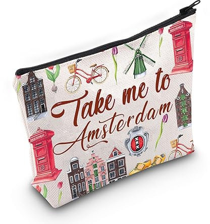 WZMPA Amsterdam Reise-Kosmetiktasche, Souvenir, Geschenk, Take Me To Amsterdam, Reißverschluss, Reiseartikel, Nehmen Sie Amsterdam, Passform