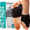 Brison Podiatrist-Designed Metatarsal Pads for Women & Men - Ball of Foot Cushions for Pain Relief Metatarsalgia Morton's Neuroma Calluses 1 Pair (Black, Small)