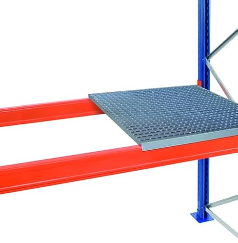 qpool24 Gitterrost für Palettenregal, 1100 x 3300 mm, verzinkt, aufgelegt, 60x40 mm Maschenweite