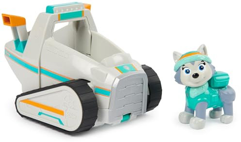 PAW PATROL, Schneemobil mit Everest-Figur & Luftkissenboot mit Zuma-Figur (Sustainable Basic Vehicle/Basis Fahrzeug), Spielzeug für Kinder ab 3 Jahren