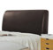 Bett-Kopfteilbezug, wasserdicht, PU-Leder, All-Inclusive, elastischer Kopfteilschutz für King-Size-Doppel-Kopfteilschutz (Kaffee, 180 cm/für 170–190 cm Kopfteil)