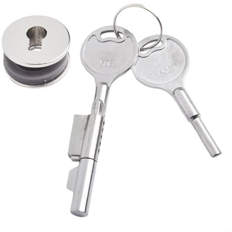 Display Cabinet Door Lock Glass Cabinet Safety Lock Suitable, Glass Sliding Door Lock for 3-6mm Glass Door, Display Cases And Storage Cabinets