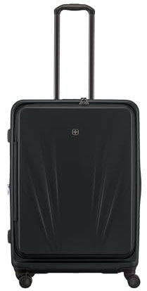 WENGER Skyon Large Hartschalenkoffer mit 4 Rollen, Trolley, Groß, 103 (120) l, Sicherheitsschloss, Damen Herren, Reisen Urlaub, Schwarz, 653566