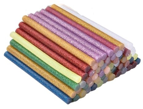 HeißKlebestifte 60 stücke Bunte 7mm * 100mm Hot Melt Klebestifte for Handwerk Album Reparatur Zubehör Klebstoff 12 Farben Sticks FüR Heimwerken Reparieren