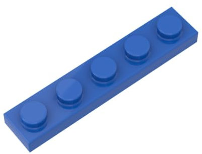 Gobricks Foundation Plate 1x 5 Base Plate 50PCS Compatible with Lego GDS-90026 78329 Classic Bulk Toy MOC Color:Blue 23