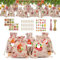 24 Stück Adventskalender zum Befüllen Weihnachtskalender Weihnachtsdeko Tüten mit 50 Geschenkanhänger Weihnachten, Geschenktüten Weihnachten für Weihnachtsdekoration