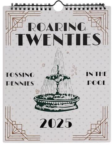 Swiixxer Kalender „Roaring Twenties 2025, Wandkalender „Roaring Twenties