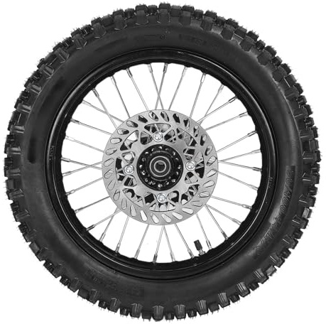 14 pouces roue arrière jante ensemble de pneus 90/100-14 3.00-14 pneus chambre à air 14 pouces arrière 15mm essieu jante avec rotor de frein et 420 41t pignon pour hors route Apoll