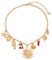 CNAFGBGG Collier à charme en or, exquis Collier de charme de des coquilles plage élégante pour femmes cadeaux la Saint-Valentin, fraise.