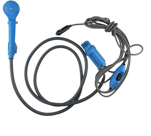 Pompa elettrica per doccia da campeggio, 12 V CC, portatile, con ventosa, impermeabile, per lavaggio auto, escursionismo