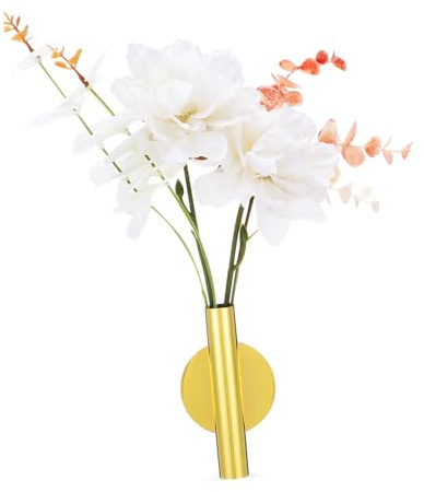 Abaodam Indoor Wall Planter Gold Vase Flower Pot for Living Wall Decor for Home