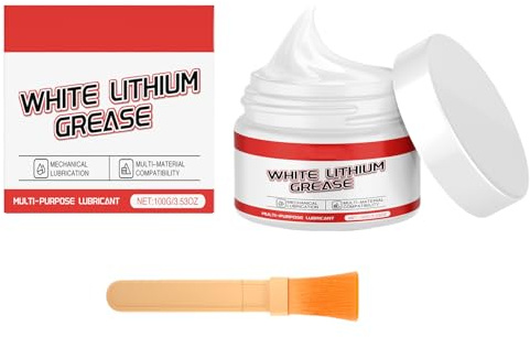 White Lithium Gerase 100g Graisse Blanche Au Lithium Avec Pinceau, Graisse Silicone Transparente Pour Pièces Automobiles, Joints, Roulements, Joints Toriques