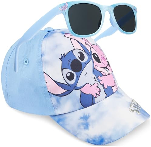 Get Trend Disney Stitch | Hello Kitty | Care Bears Basecap Mädchen und Sonnenbrille Set, Sommer Kappe mit UV400 Kindersonnenbrille, Geschenke für Mädchen