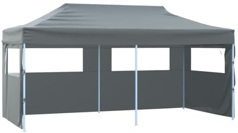 Faltbares Partyzelt 3x6m mit 4 Seitenwänden, 600D Oxford-Gewebe mit PVC-Beschichtung, UV- und wasserbeständig, Stabiler pulverbeschichteter Stahlrahmen, Pop-up-Design