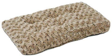 MidWest Homes for Pets Plüsch-Haustierbett QuietTime Deluxe Mocha Ombre Swirl in Größe S, maschinenwaschbar, rutschfeste Unterseite, weiche Matte für 61 cm große Käfige.