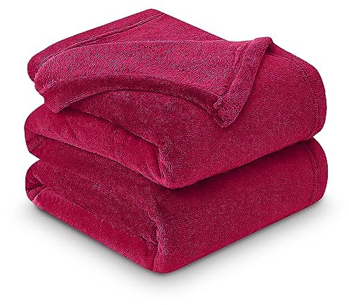 GC GAVENO CAVAILIA Luxurious Fleece Mink Blanket, Warm and Thermal Blankets Throws, Cuddly Throws For Sofas, Fuchsia, 200 x 240 cm