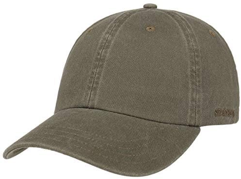 Stetson Rector Basecap - Cap für Damen/Herren - Sonnenschutz-Cap aus Baumwolle (UV-Schutz 40+) - Baumwollcap größenverstellbar (55-60 cm) - Baseballcap Sommer/Winter Oliv One Size