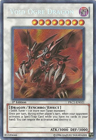 Yu-Gi-Oh! - Void Ogre Dragon (PRC1-EN021) - 2012 Premium Tin - 1st Edition - ...