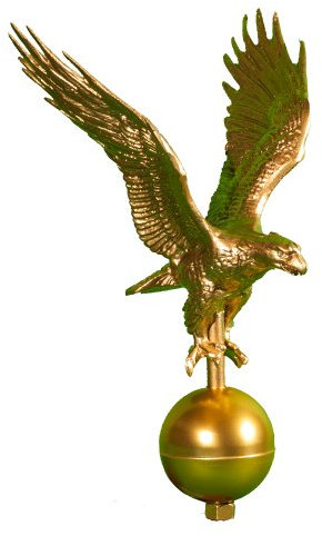 Montague Metal Products Fahnenmast Eagle, 30,5 cm, goldfarben