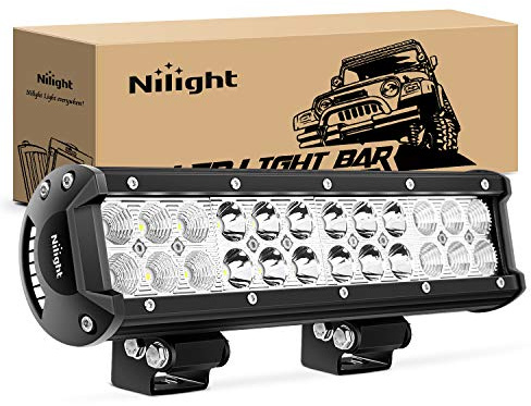 Nilight LED Light Bar 12 Inch 72W 5040LM Spot Flood Combo Off Road Driving/Fog Boat Work Lamp for Truck Pickup Golf Cart SUV ATV UTV 4x4 Van Camper