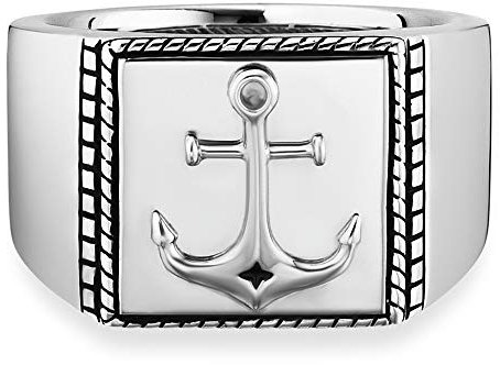 cai Herren Ring 925/- Sterling Silber Glänzend Silbergrau 132270769