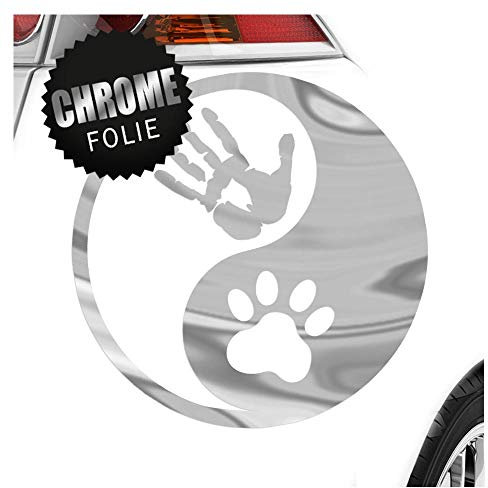 Kiwistar - Autoaufkleber - Tiermensch - Yin und Yang Heckscheibe - Aufkleber für Auto Kfz Fahrrad, LKW, Truck Mofa
