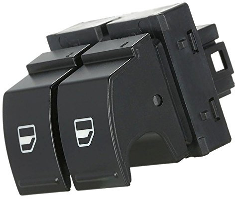 Twowinds - Interruptor Elevalunas 1K3959857A Compatible con Seat Ibiza León Toledo, VW Golf - Puerta Delantera Izquierda (lado conductor) - Botonera Ventana - Botón Ventanillas Delanteras