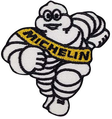 LipaLipaNa Aufnäher, 1 Stück, Motorsport, Mittel, Weiß, Aufbügeln, Embroidered Patch