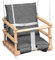 Kinderschaukel Babyschaukel Holz Babywippe Zimmerschaukel Indoor Baby Schaukel Stoff Babysitz Baby Schaukel zum Aufhängen 4 in 1 (Natural/Grau)