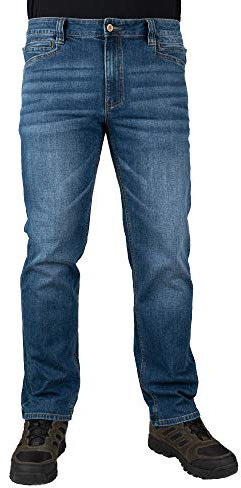 LA Police Gear Herren Terrain Flex Taktische Jeans, Bequeme Stretch Denim Jeans für Herren, EDC Stretch Bund Jeans, Gerade Passform/Vintage, 42W / 32L